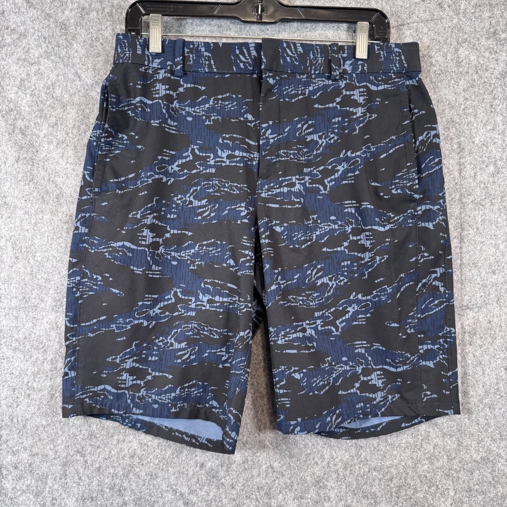 Nike Flex Dri-Fit Golf Shorts Mens 32 Medium Black Blue Camo Standard Fit